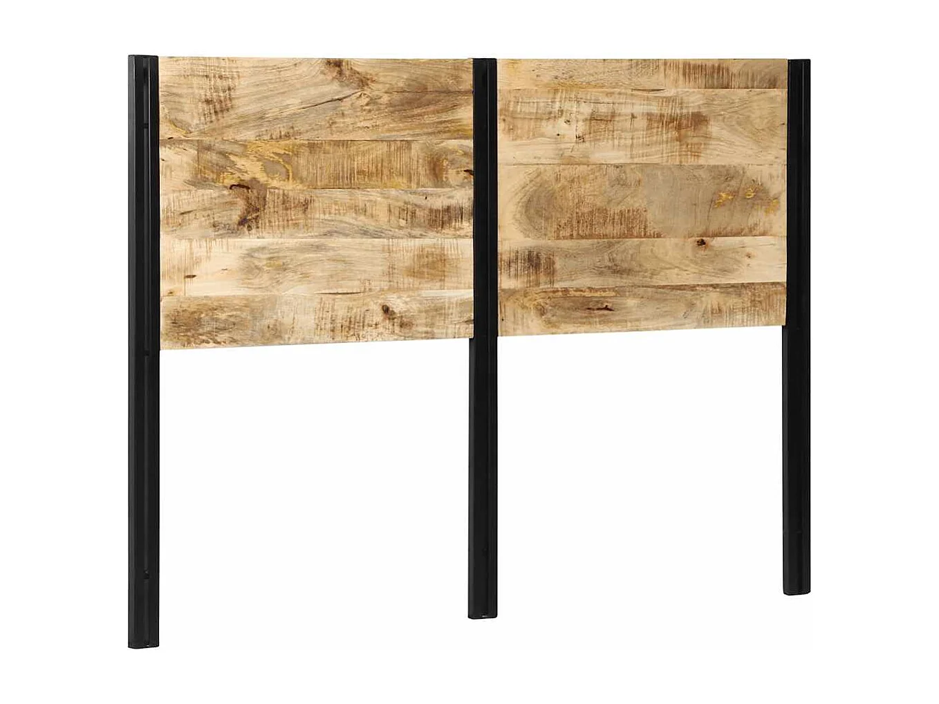 Tête de Lit | Panneau de tête pour lit Moderne 140 cm bois massif manguier et fer