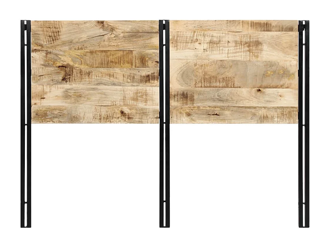 Tête de Lit | Panneau de tête pour lit Moderne 140 cm bois massif manguier et fer