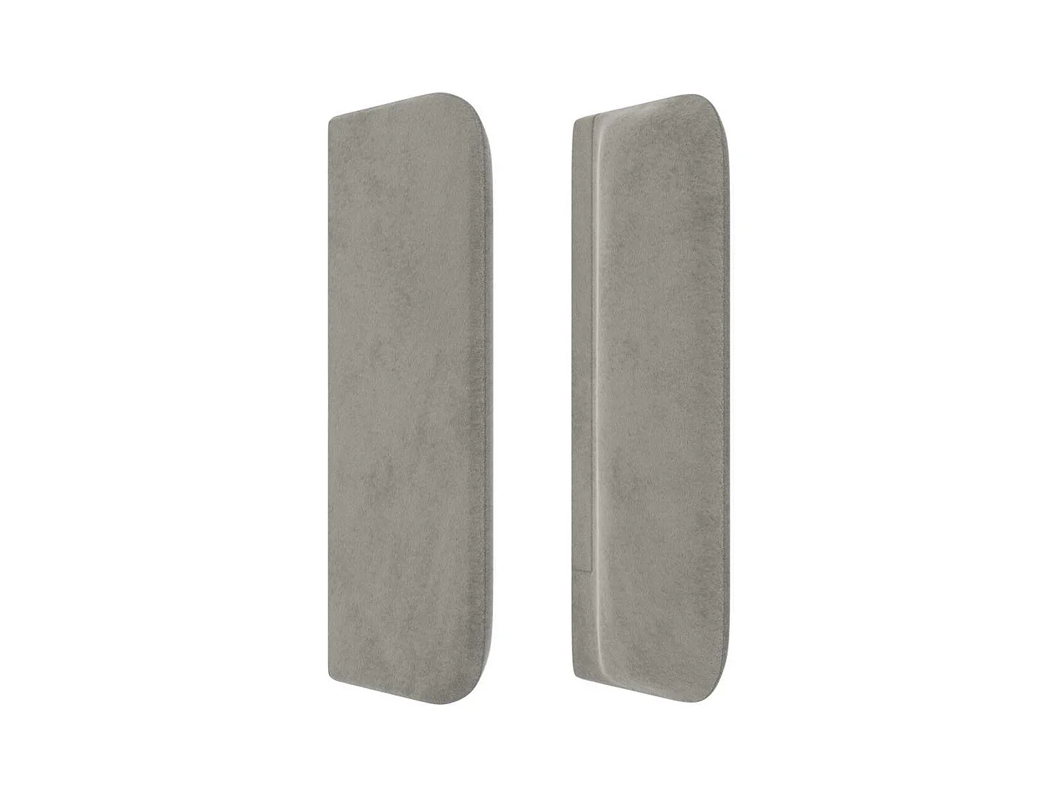 Mueble cabecero | Cabezal de cama | Cabecero de terciopelo gris claro 203x16x78/88 cm