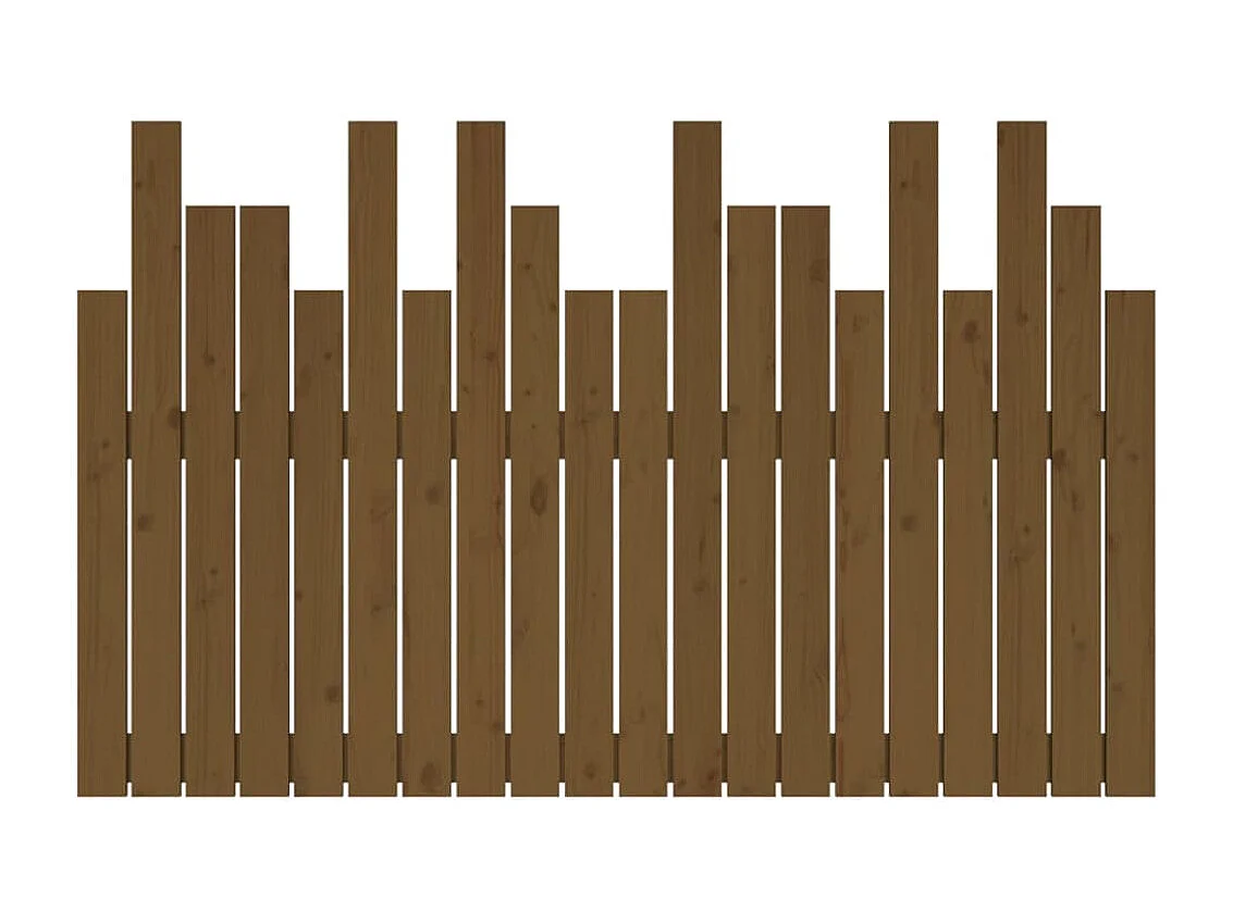 Tête de lit murale | Panneau de tête pour lit Moderne  Marron miel 127,5x3x80 cm Bois massif de pin