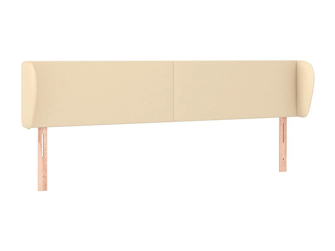 Mueble cabecero | Cabezal de cama | Cabecero de tela color crema 183x23x78/88 cm