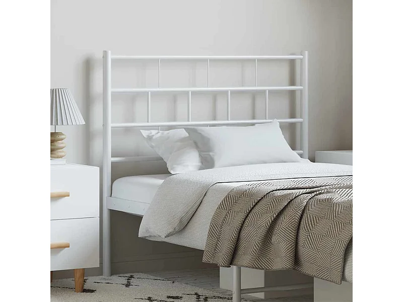 Mueble cabecero | Cabezal de cama | Cabecero de metal blanco 100 cm