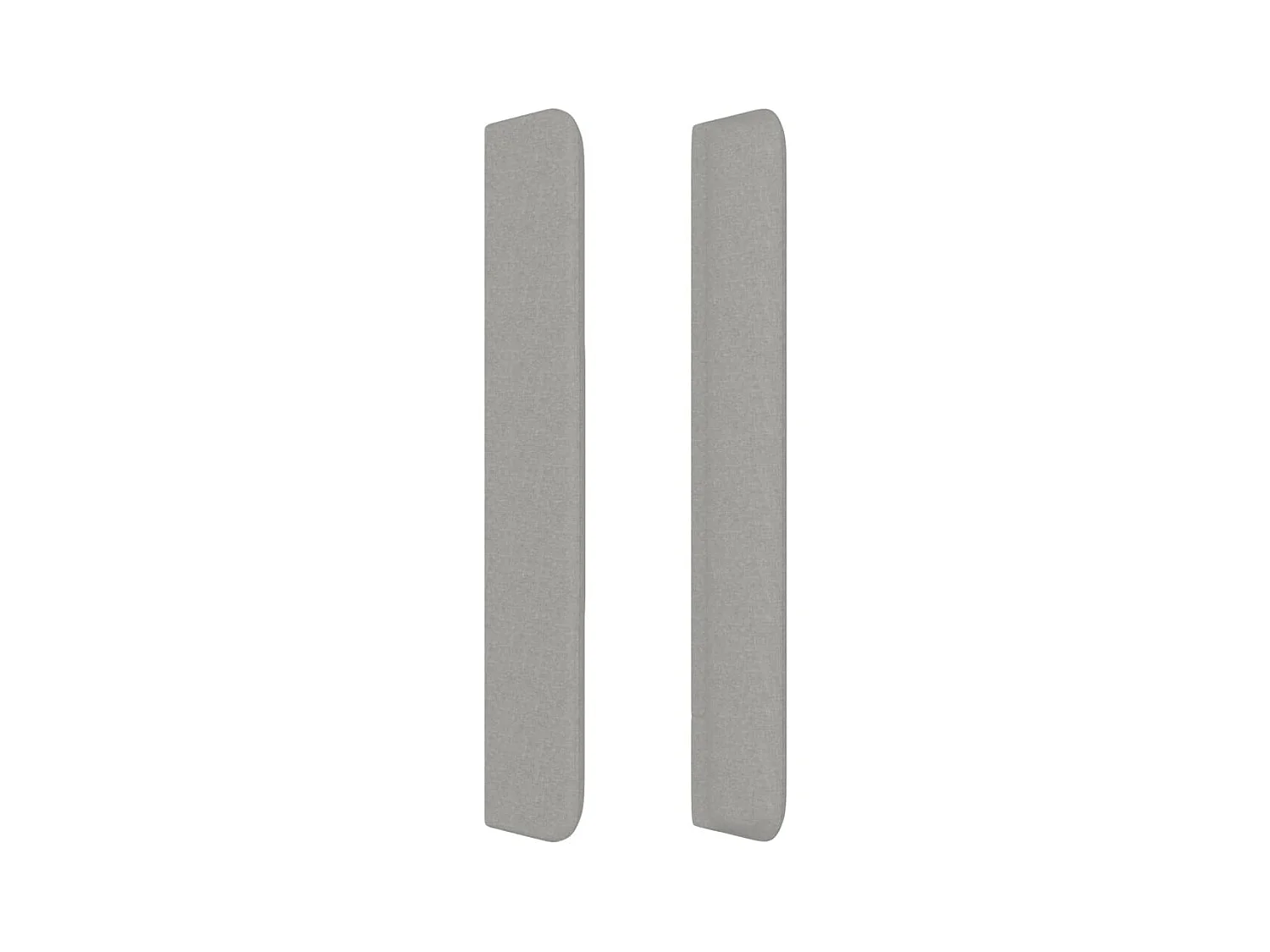 Tête de Lit | Panneau de tête pour lit Moderne avec oreilles Gris clair 147x16x118/128 cm Tissu