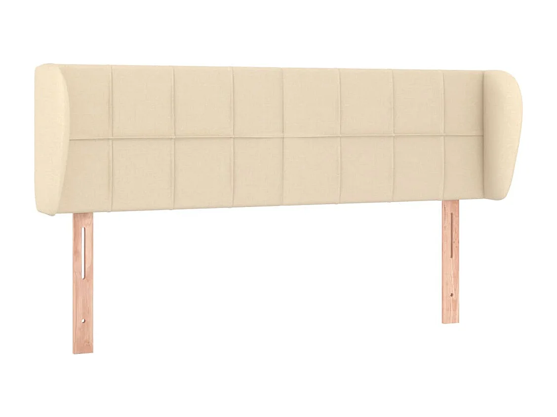 Mueble cabecero | Cabezal de cama | Cabecero de tela color crema 147x23x78/88 cm