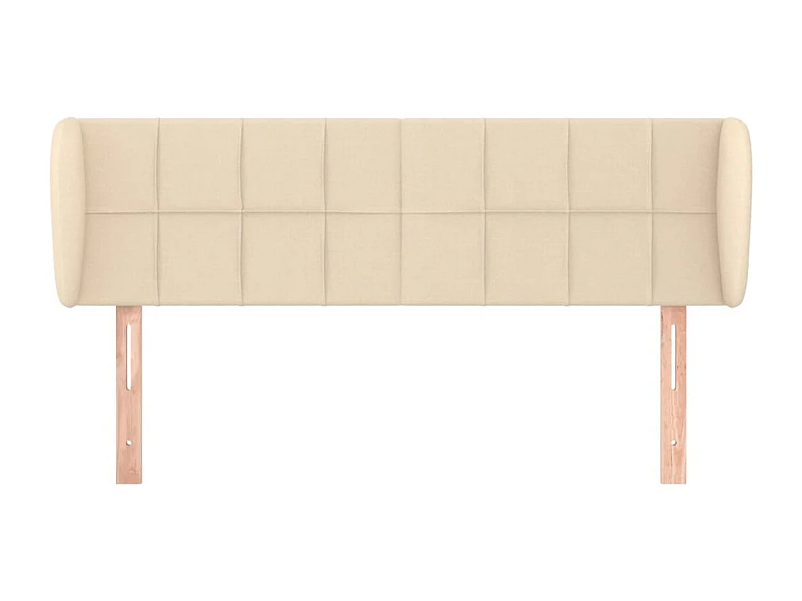Mueble cabecero | Cabezal de cama | Cabecero de tela color crema 147x23x78/88 cm