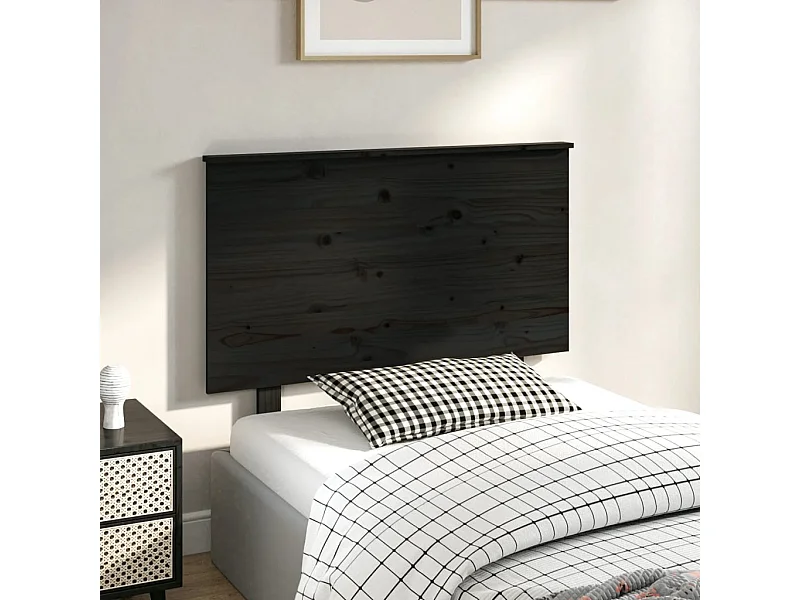 Cabecero de Cama | Cabezal de cama | Mueble de cabecero madera maciza de pino gris 94x6x82,5 cm