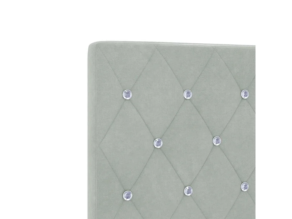 Mueble cabecero | Cabezal de cama | Cabecero de Terciopelo Argyle Gris Claro 160 cm Terciopelo