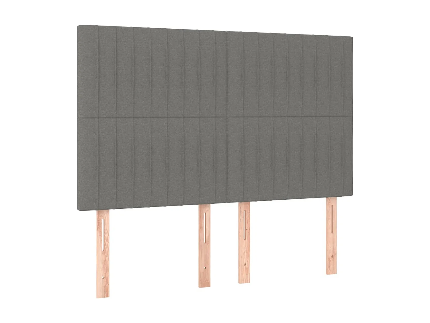 Hoofdbord | Hoofdeinde LED 144x5x118/128 cm stof donkergrijs