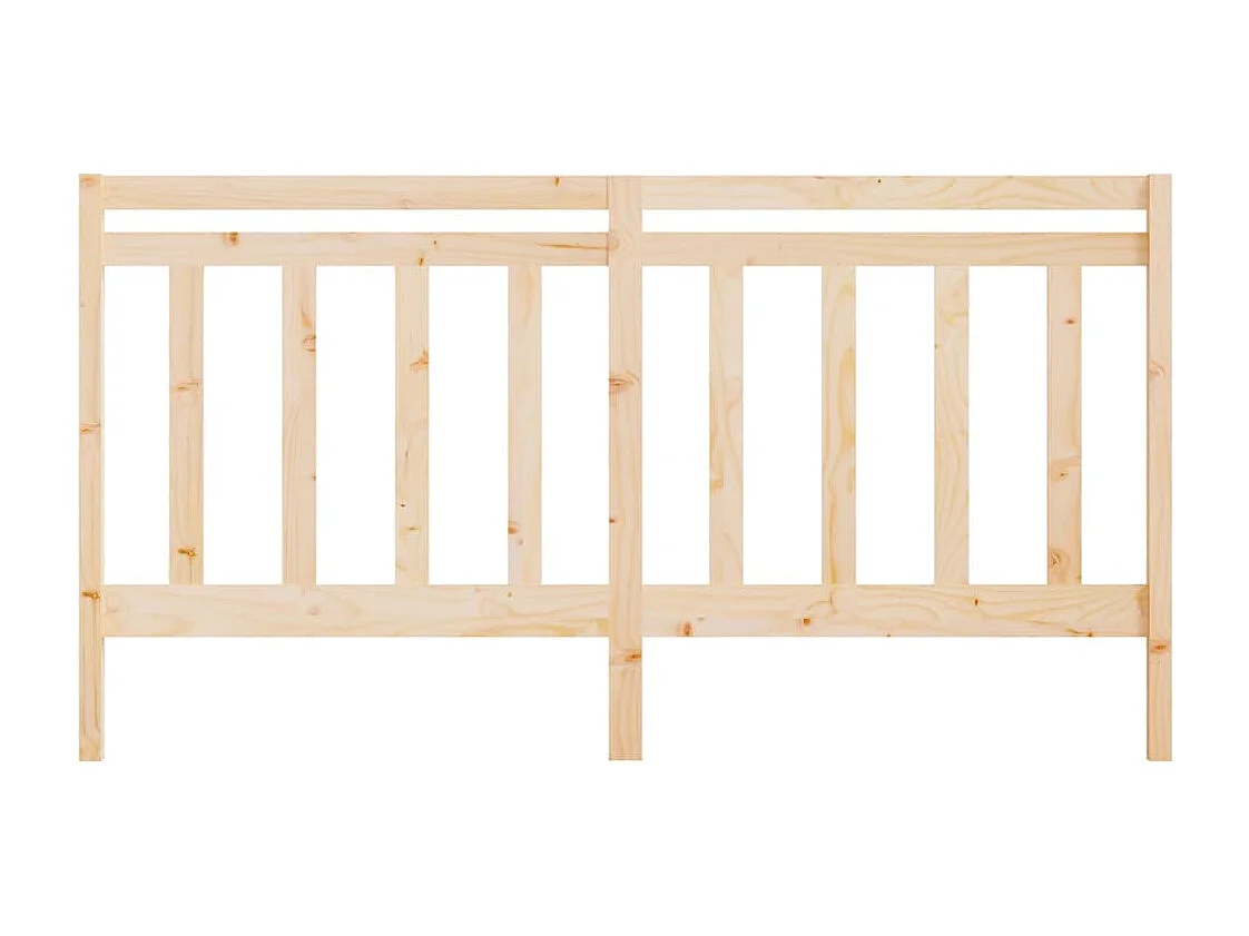 Cabecero de Cama | Cabezal de cama | Mueble de cabecero madera maciza de pino 206x4x100 cm