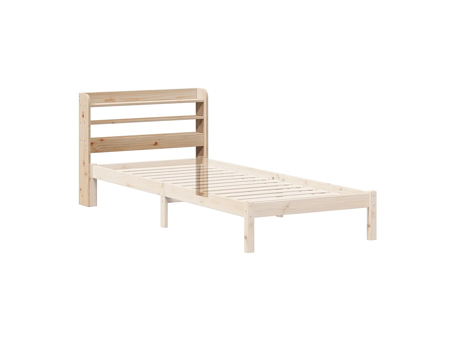 Cabecero de Cama | Cabezal de cama | Mueble de cabecero con estantes madera maciza de pino 90 cm