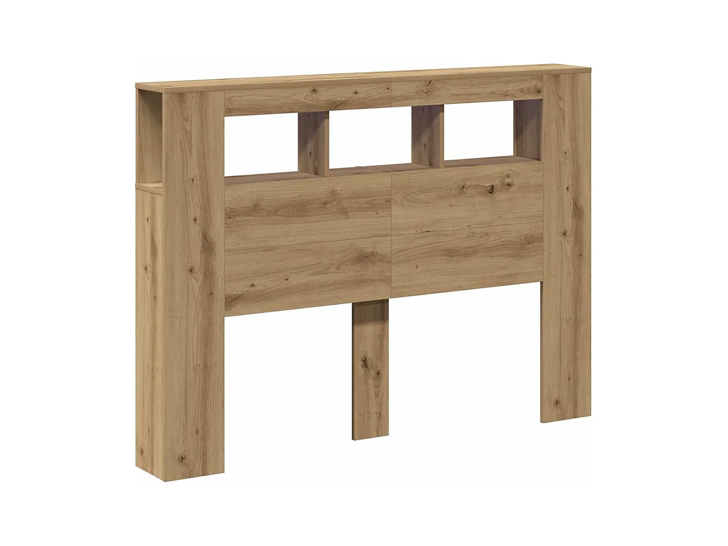 Mueble cabecero | Cabecero | Cabezal de cama LED madera ingeniería roble artisan 140x18,5x103,5 cm