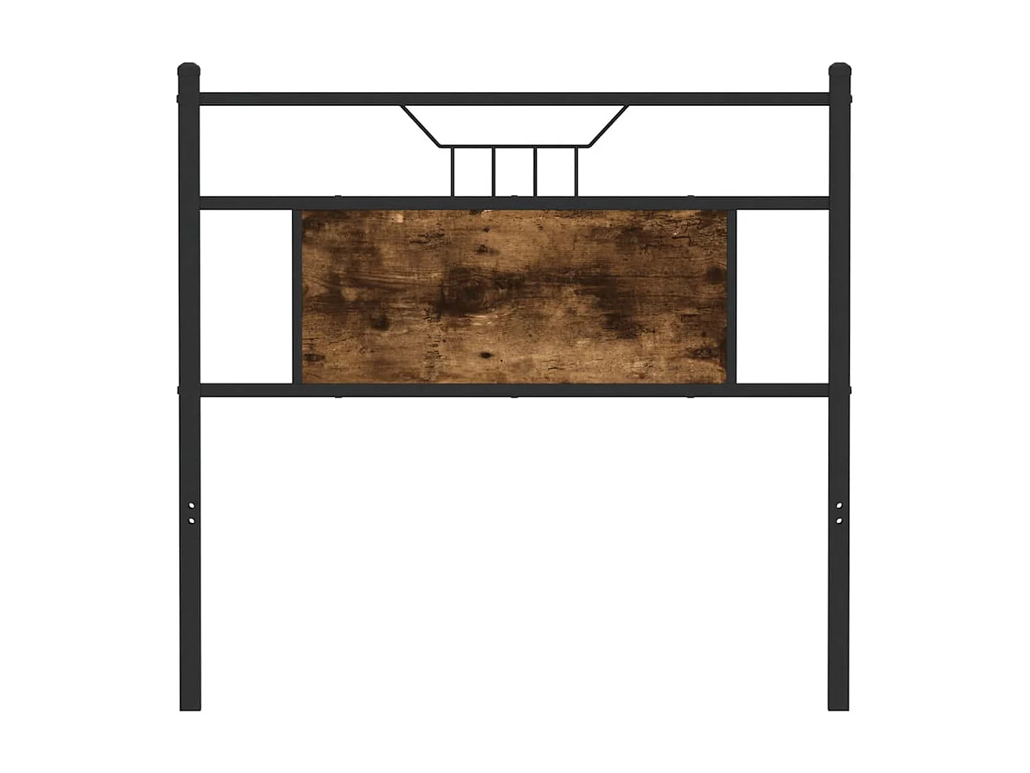 Mueble cabecero | Cabezal de cama | Cabecero de madera de ingeniería y acero roble ahumado 90 cm
