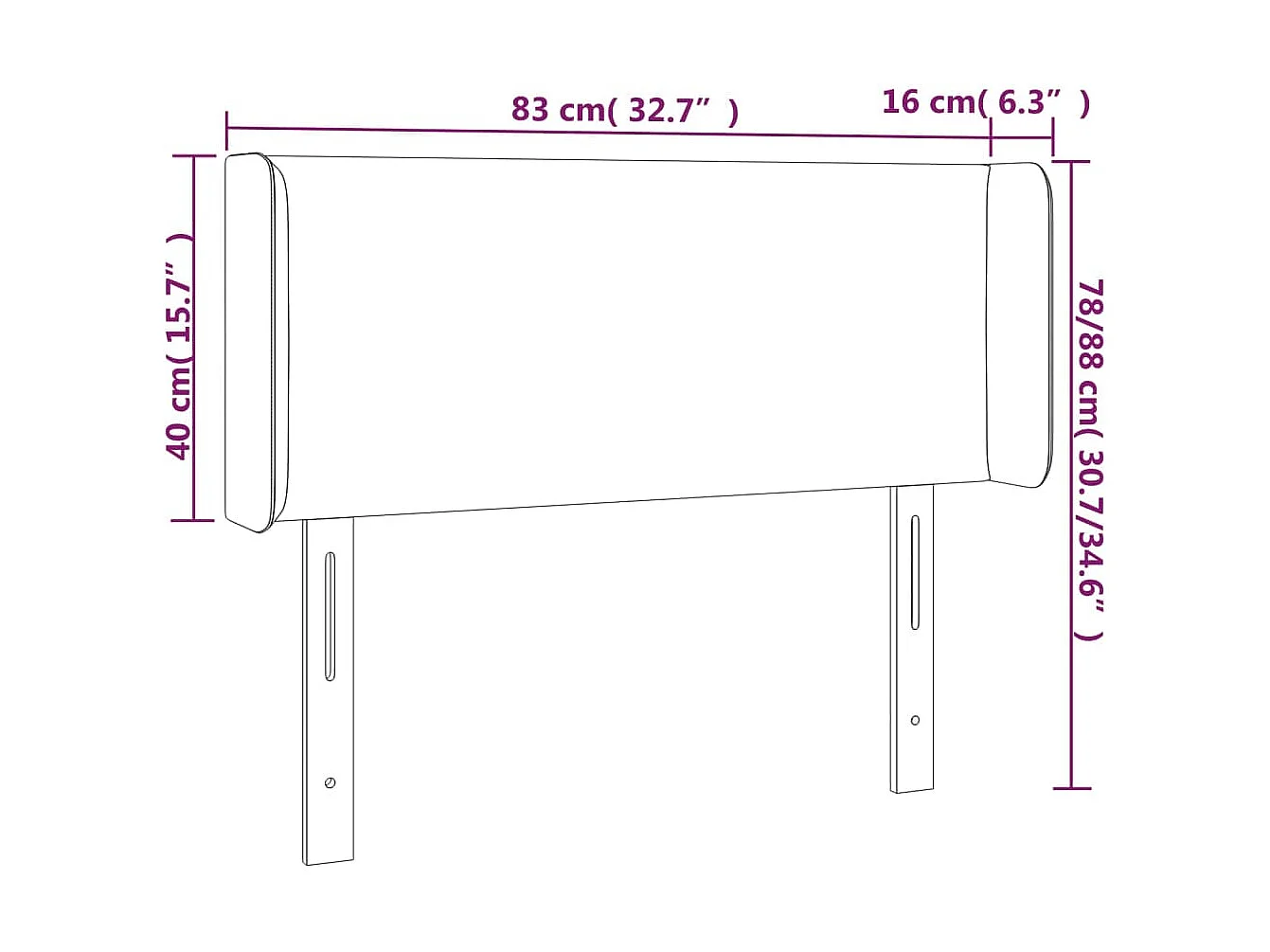 Cabecero | Cabezal de Cama | Mueble cabecero con LED de terciopelo gris claro 83x16x78/88 cm