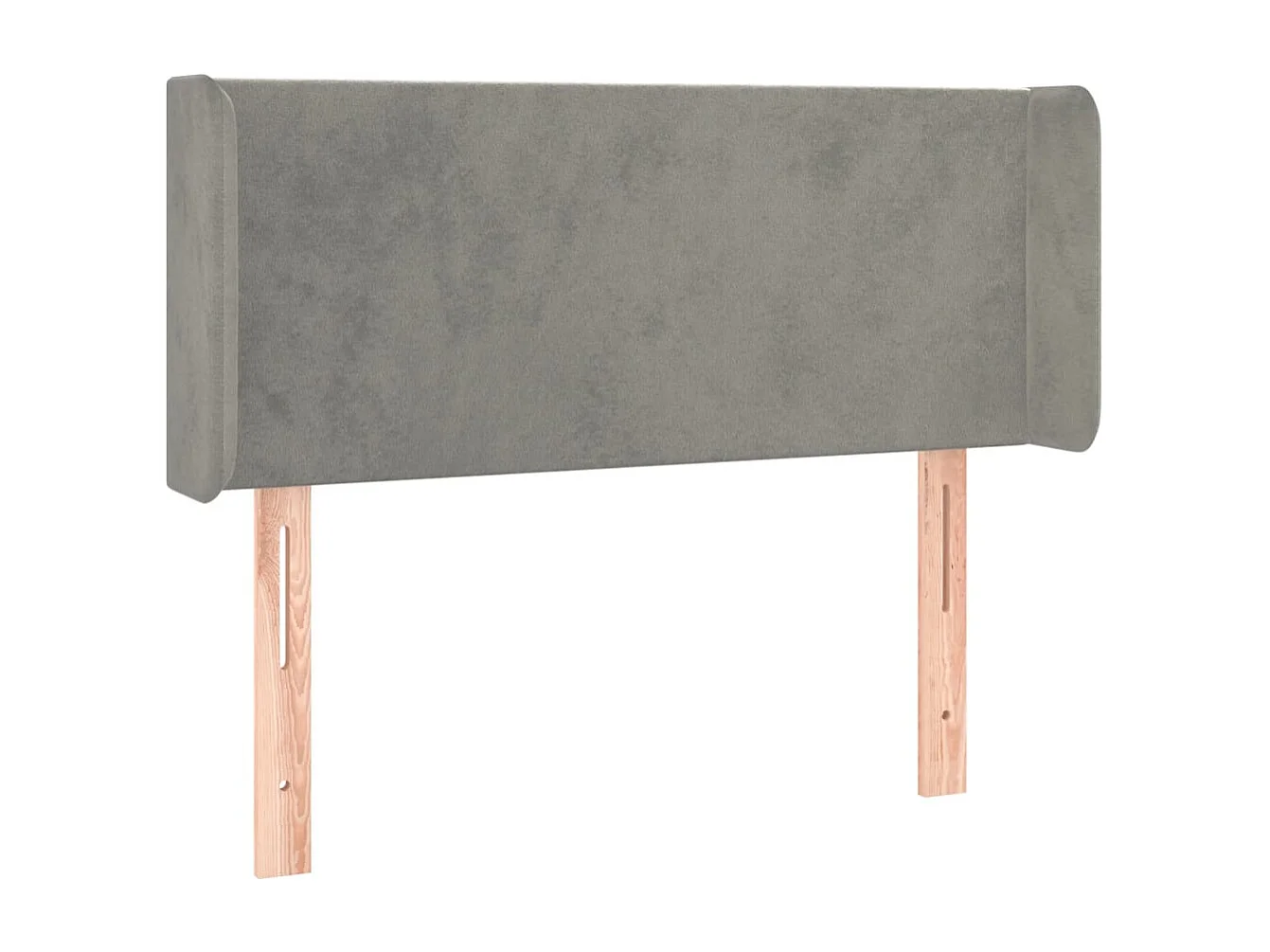 Hoofdbord | Hoofdeinde LED 83x16x78/88 cm fluweel lichtgrijs