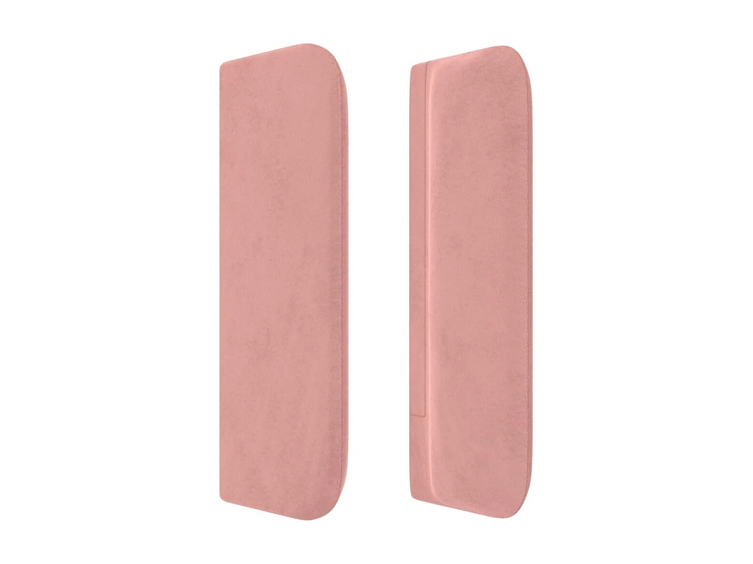 Mueble cabecero | Cabezal de cama | Cabecero de terciopelo rosa 163x16x78/88 cm