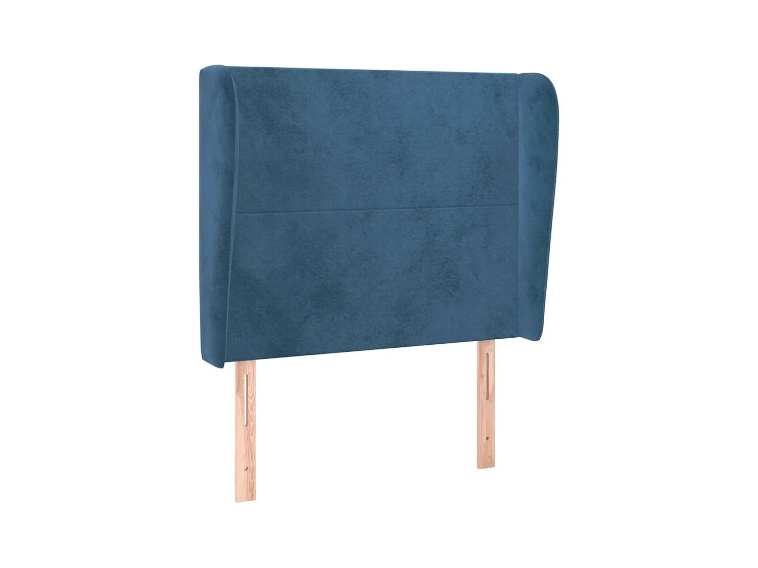 Cabecero | Cabezal de Cama | Mueble cabecero con orejas de terciopelo azul oscuro 103x23x118/128 cm