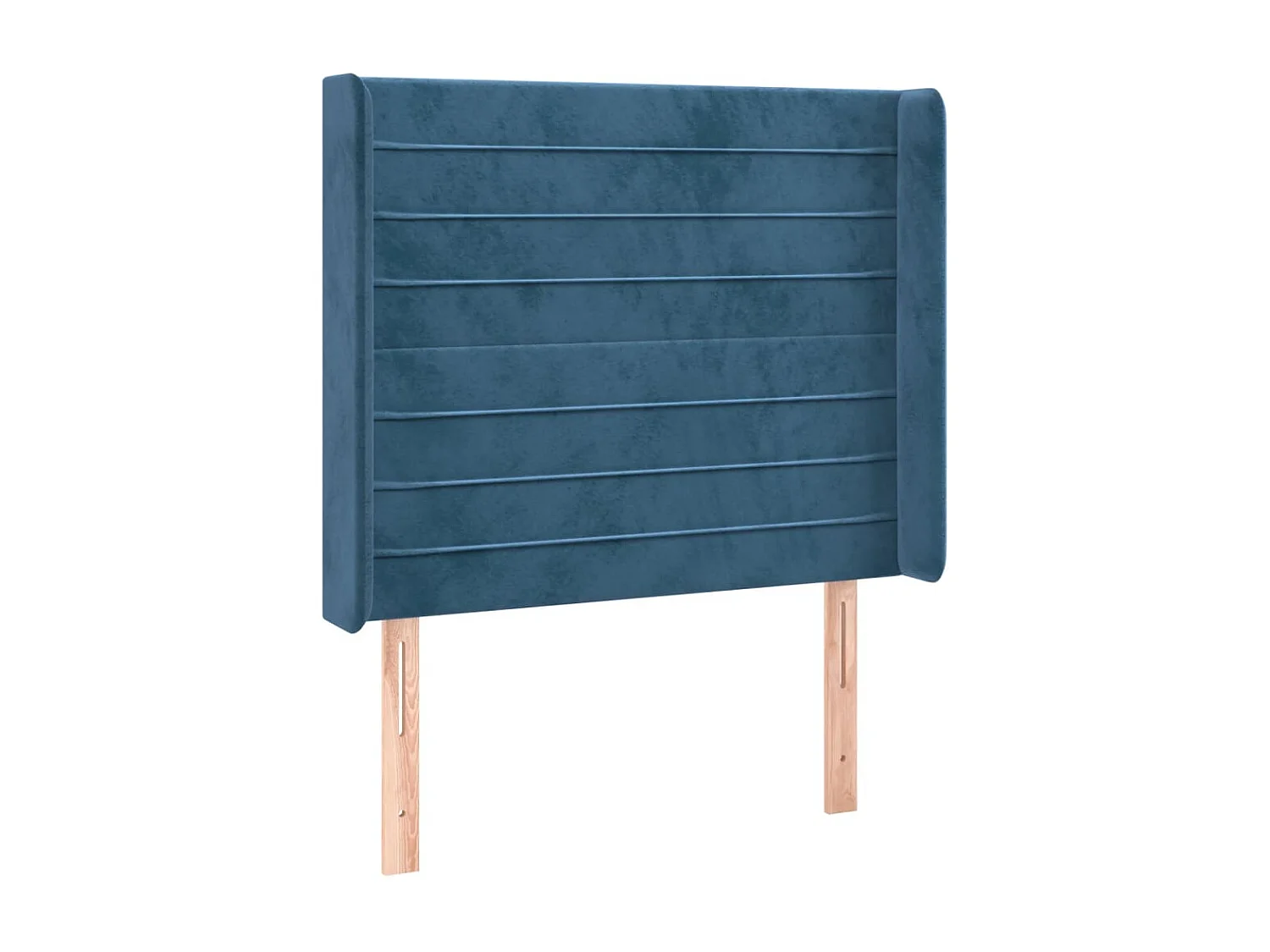Tête de Lit | Panneau de tête pour lit Moderne à LED Bleu foncé 103x16x118/128 cm Velours