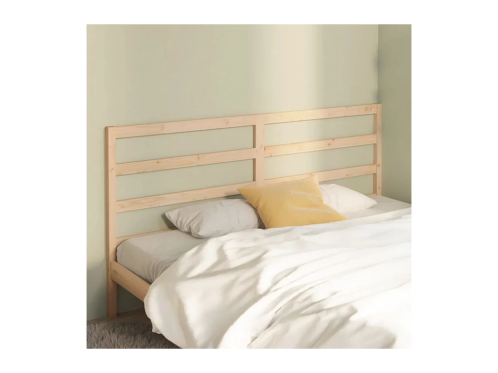 Tête de Lit | Panneau de tête pour lit Moderne 206x4x100 cm Bois massif de pin