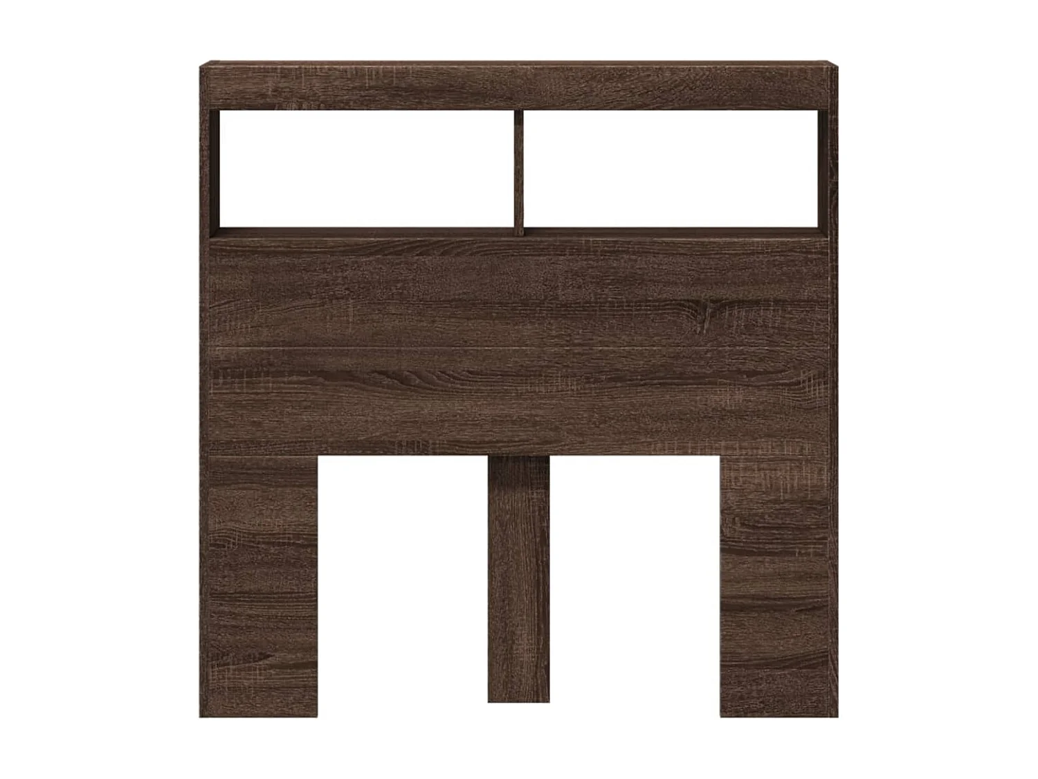 Cabecero de Cama | Cabezal de cama | Mueble de cabecero con luz LED marrón roble 100x17x102 cm