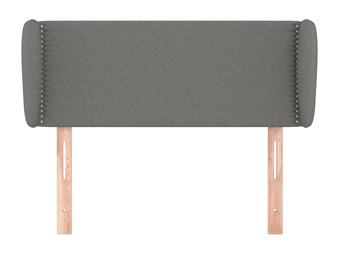 Mueble cabecero | Cabezal de cama | Cabecero de tela gris oscuro 93x23x78/88 cm
