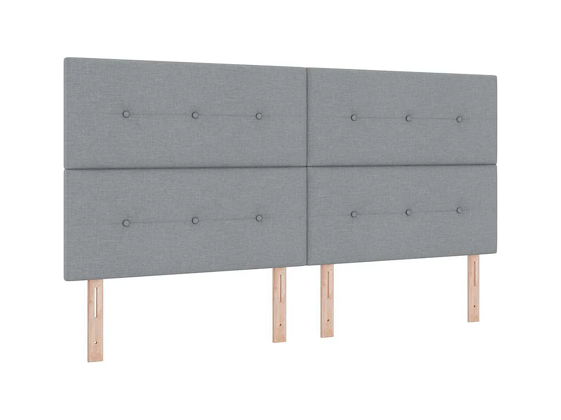 Cabecero | Cabezal de Cama | Mueble cabecero con cabecera Manual Gris claro 200 cm tela