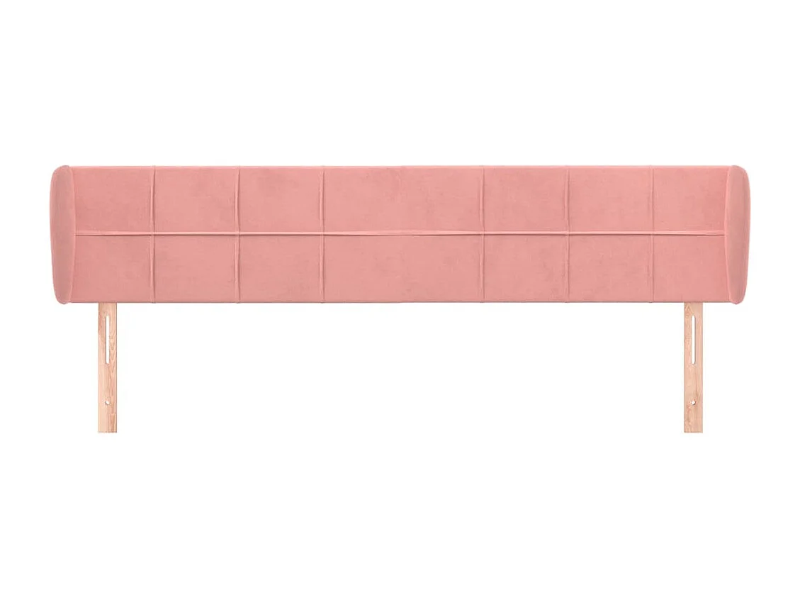 Mueble cabecero | Cabezal de cama | Cabecero de terciopelo rosa 183x23x78/88 cm