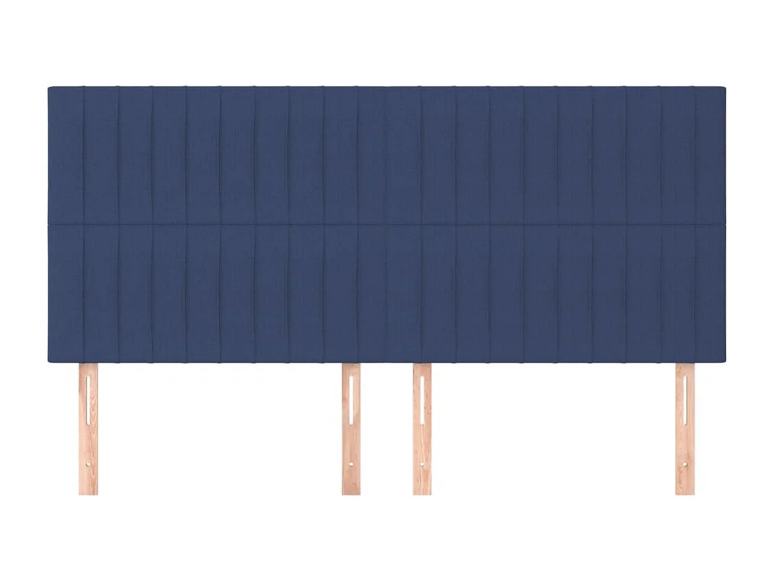 Têtes de lit | Panneaux de tête pour lit Moderne 4 pcs Bleu 100x5x78/88 cm Tissu