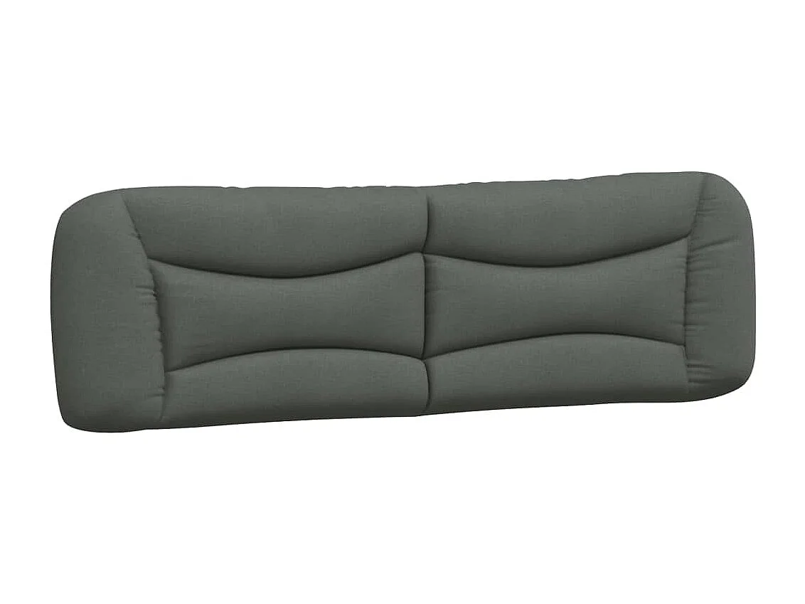 Cabecero de Cama | Cabezal de cama | Mueble de cabecero acolchado Hvar tela gris oscuro 180 cm