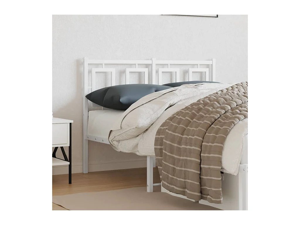 Mueble cabecero | Cabezal de cama | Cabecero de metal blanco 120 cm