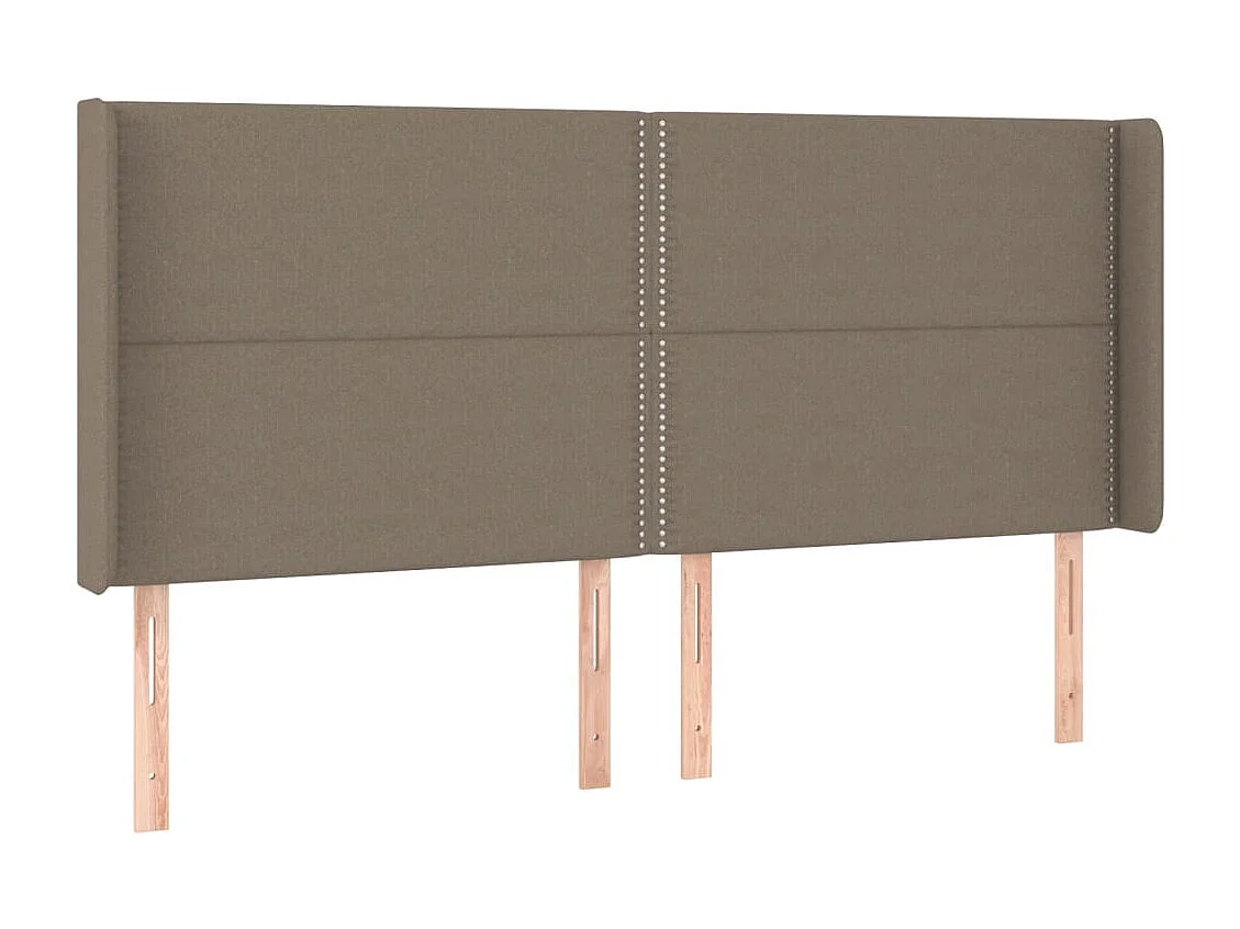 Hoofdbord | Hoofdeinde LED 183x16x118/128 cm stof taupe