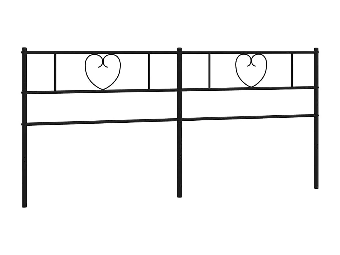 Mueble cabecero | Cabezal de cama | Cabecero de metal negro 200 cm