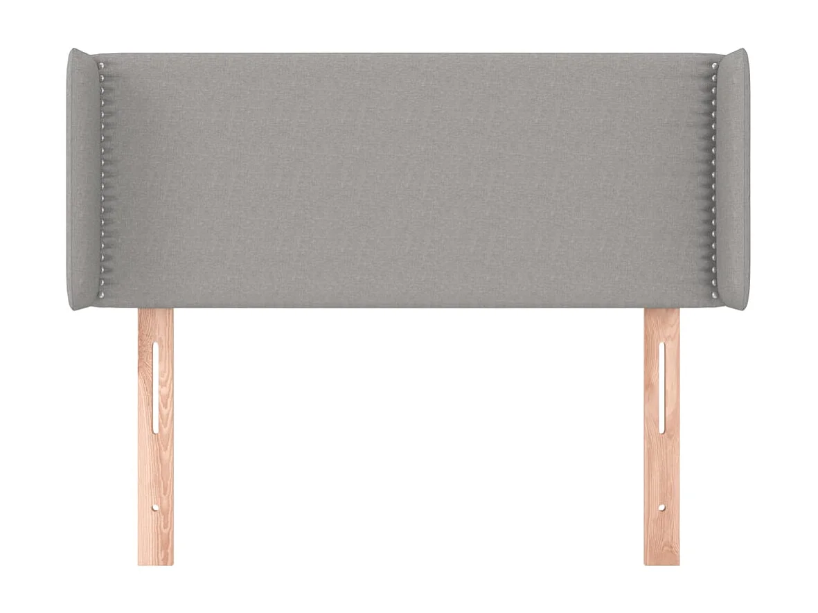 Mueble cabecero | Cabezal de cama | Cabecero de tela gris claro 93x16x78/88 cm