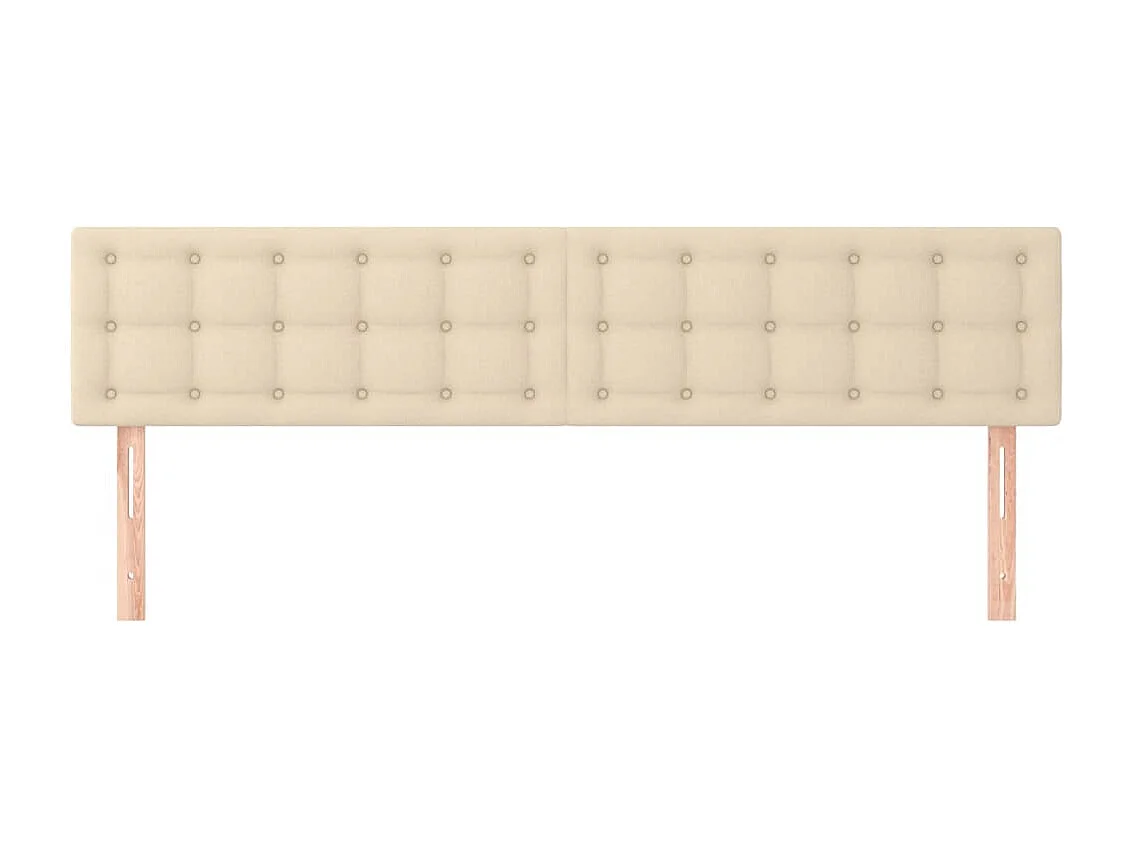 Cabeceros | Cabezal de cama | Mueble de cabecero 2 unidades de tela color crema 80x5x78/88 cm