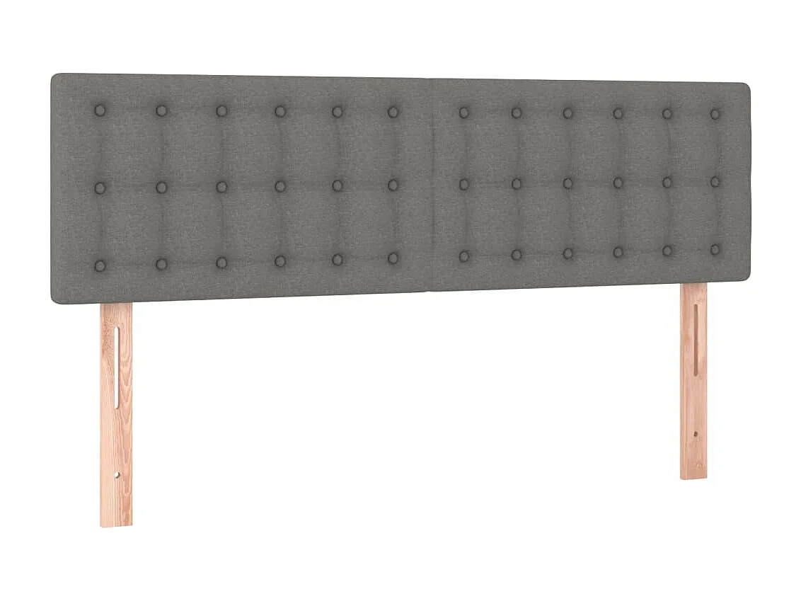 Têtes de lit | Panneaux de tête pour lit Moderne 2 pcs Gris foncé 72x5x78/88 cm Tissu