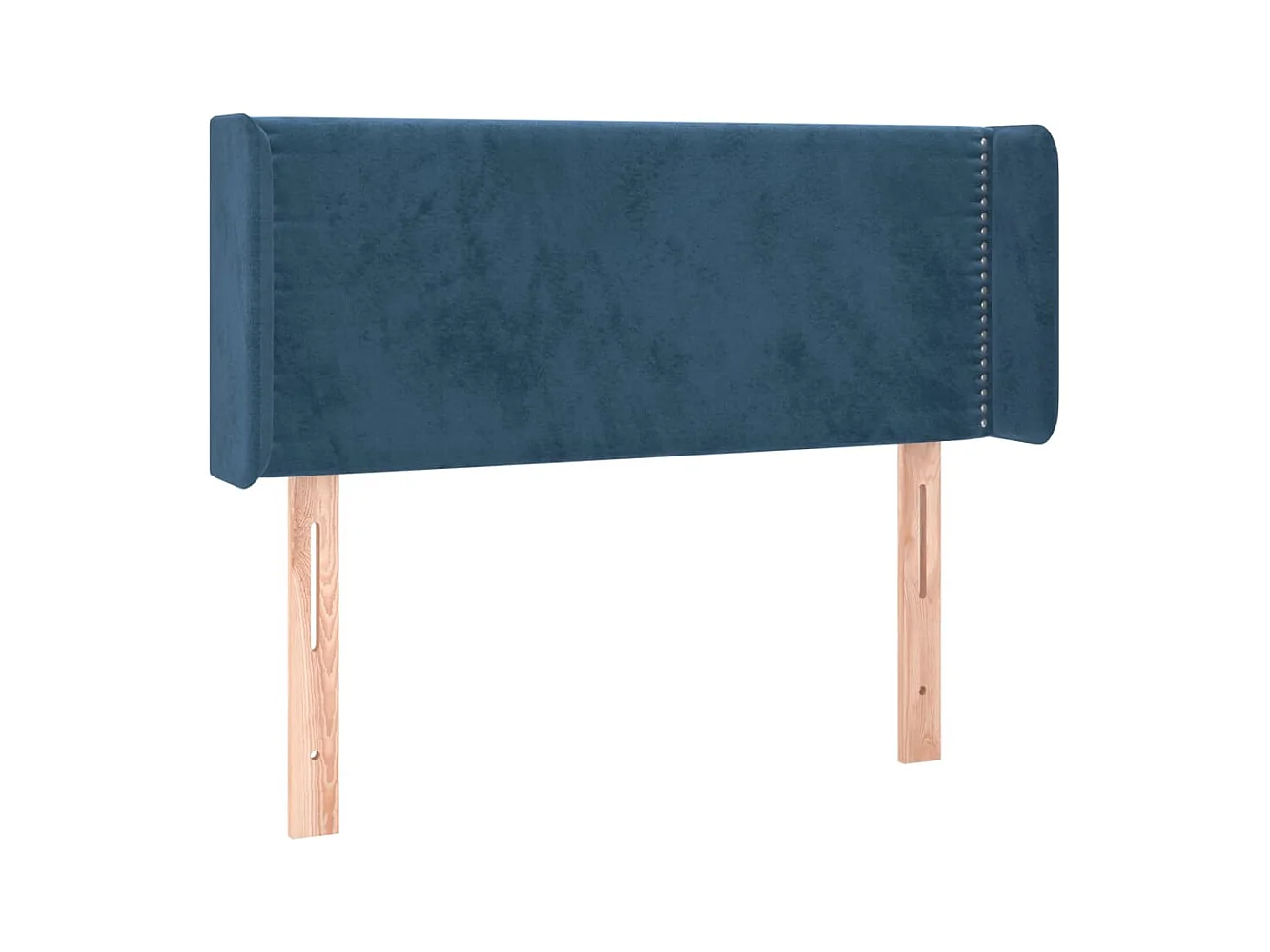 Cabecero | Cabezal de Cama | Mueble cabecero con LED de terciopelo azul oscuro 103x16x78/88 cm