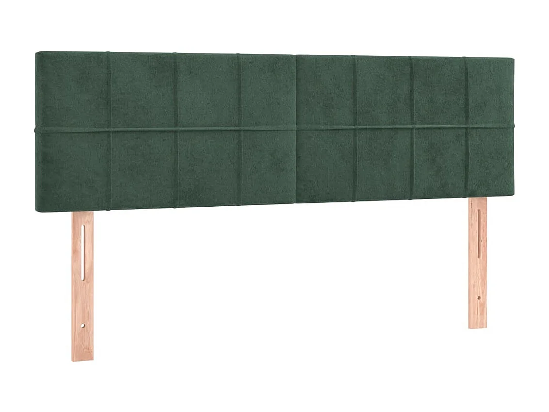Hoofdbord | Hoofdeinde LED 144x5x78/88 cm fluweel donkergroen