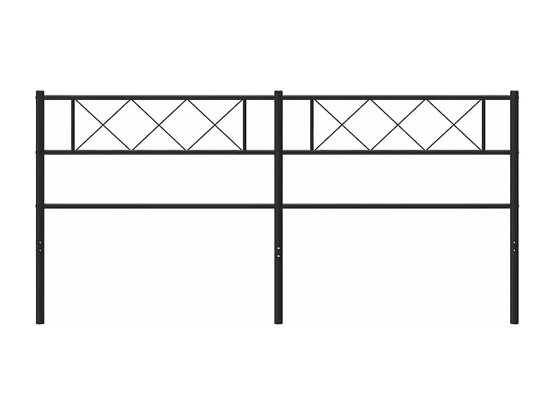 Mueble cabecero | Cabezal de cama | Cabecero de metal negro 193 cm