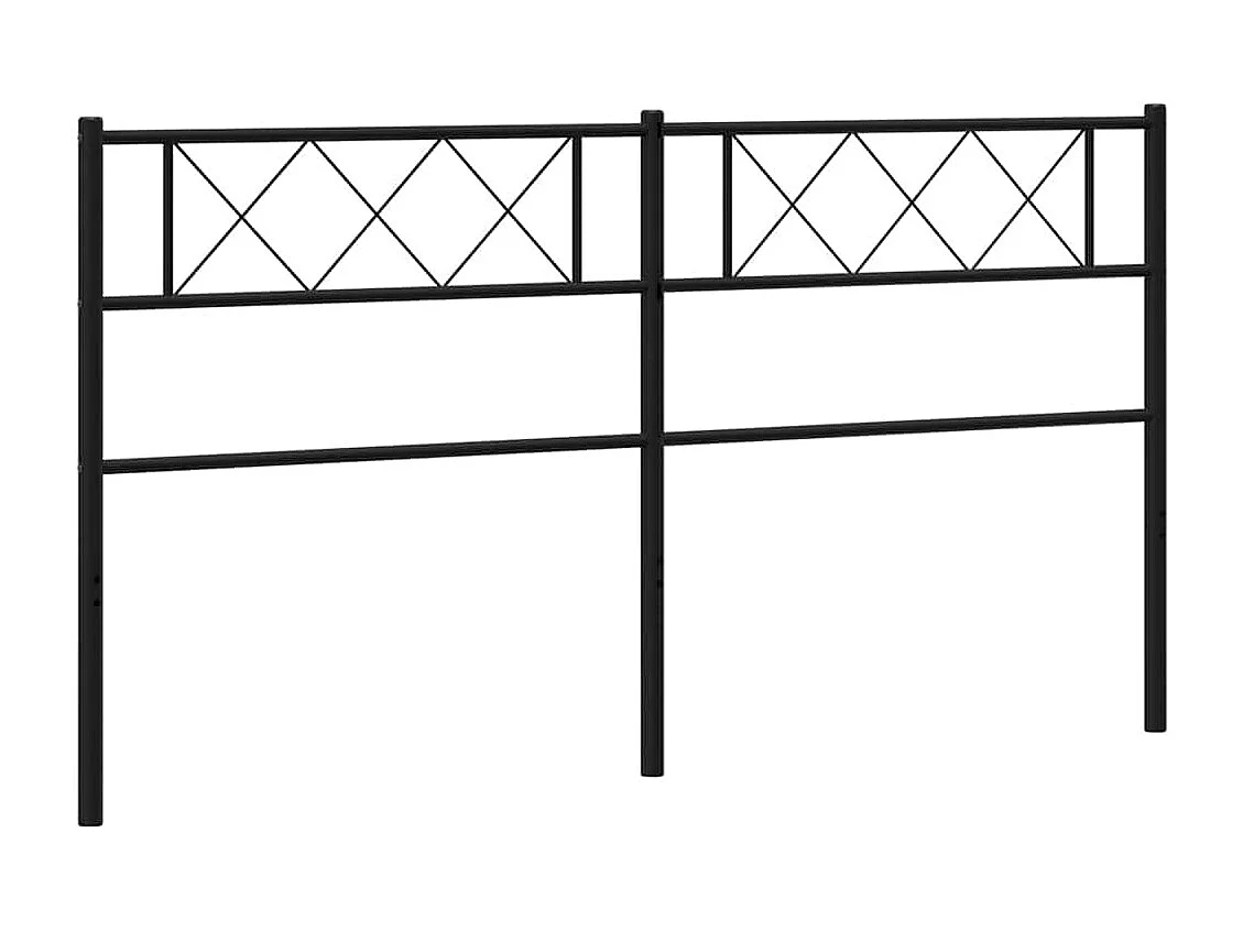 Mueble cabecero | Cabezal de cama | Cabecero de metal negro 193 cm