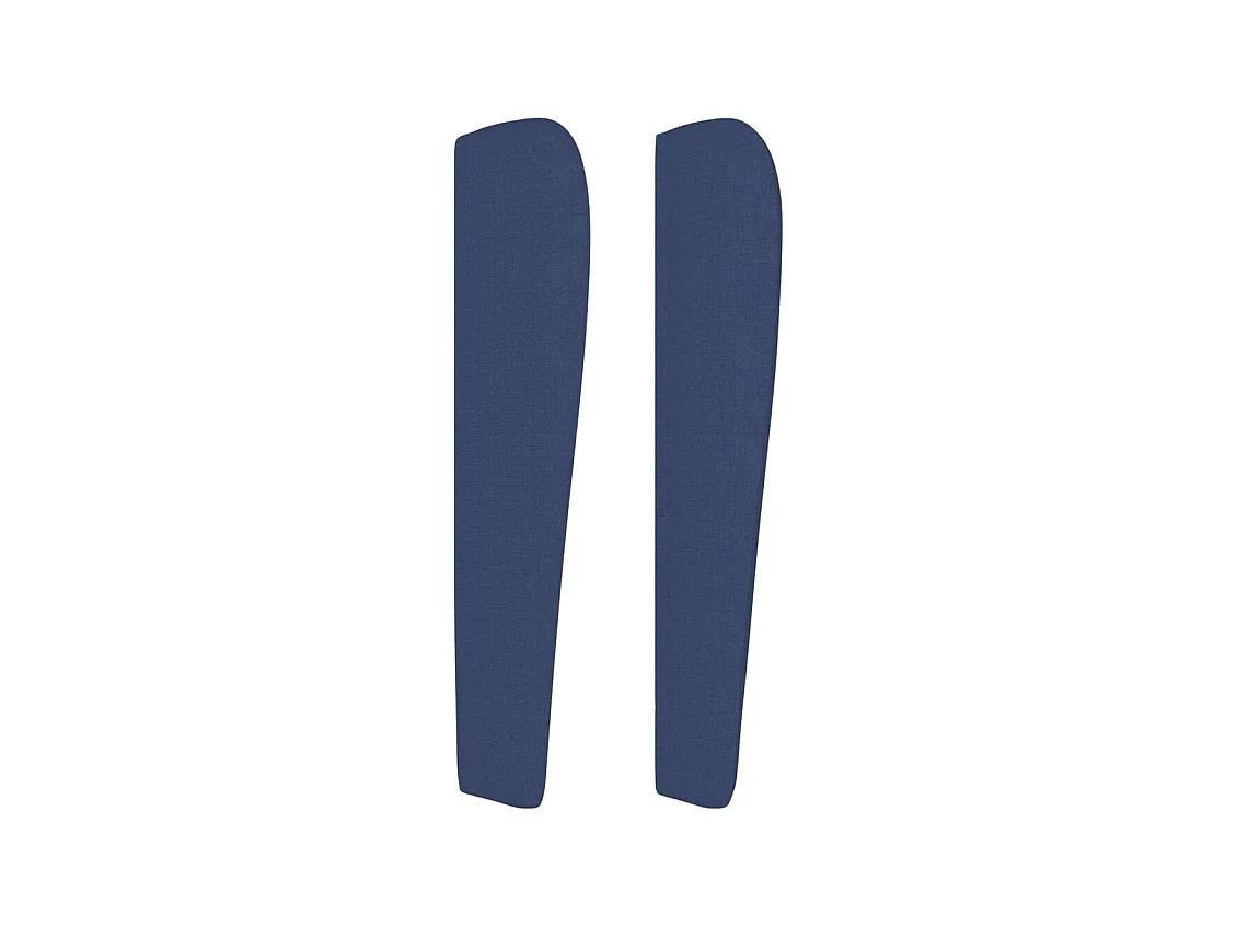 Cabecero | Cabezal de Cama | Mueble cabecero con orejas de tela azul 203x23x118/128 cm