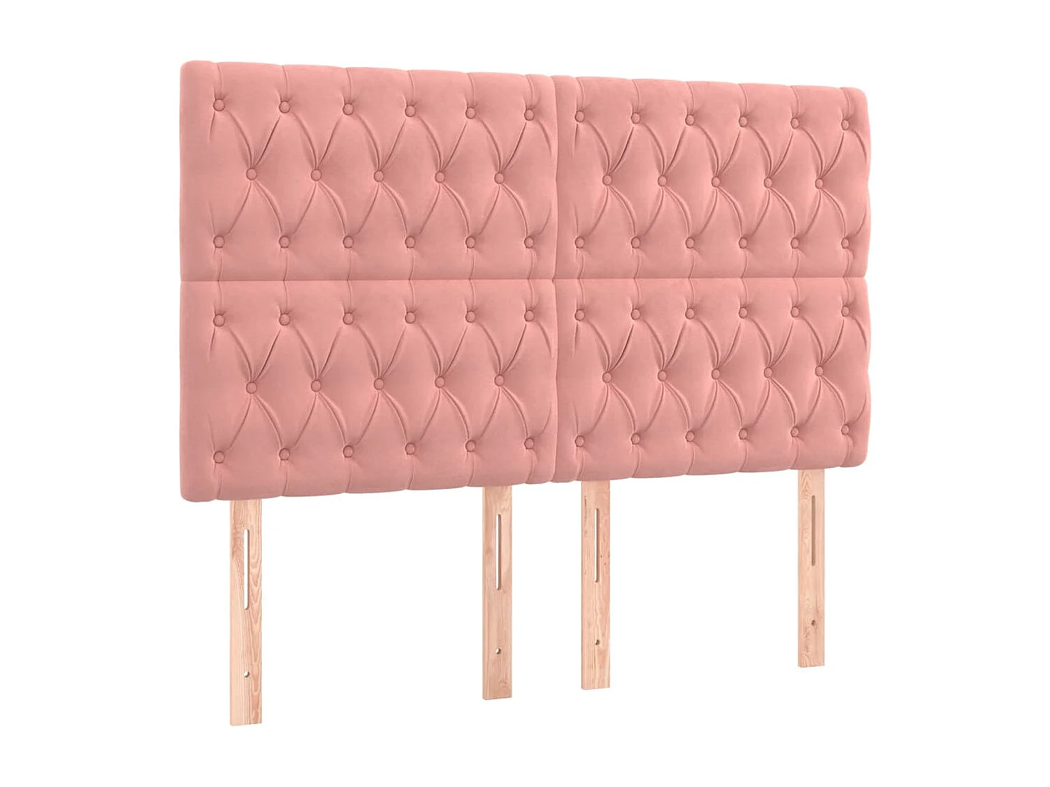 Hoofdbord | Hoofdeinde LED 160x7x118/128 cm fluweel roze