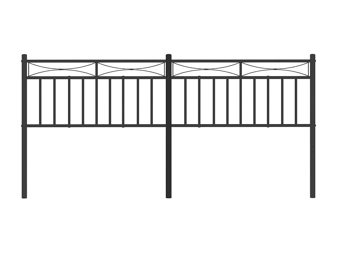 Tête de Lit | Panneau de tête pour lit Moderne métal noir 193 cm