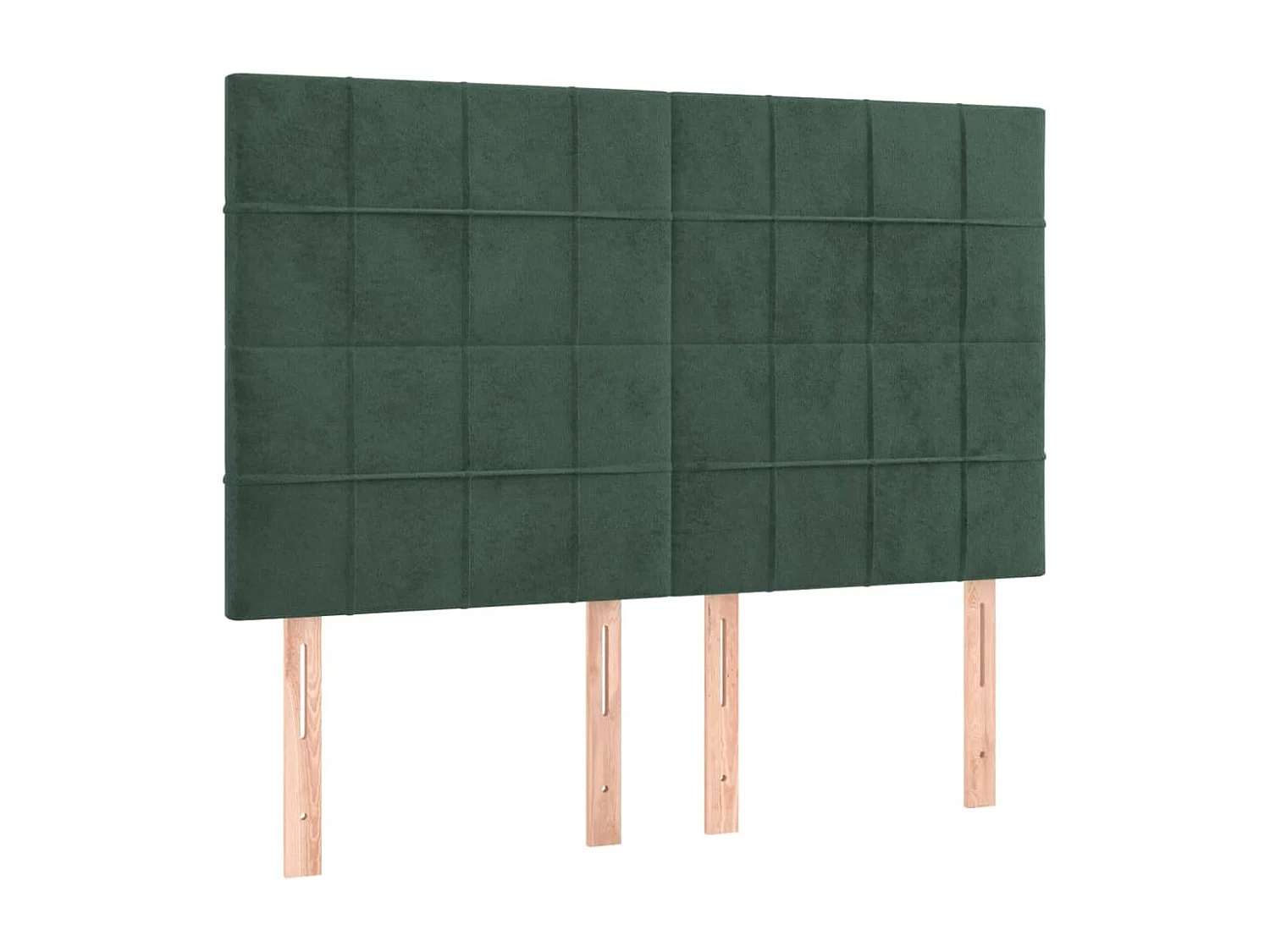 Tête de Lit | Panneau de tête pour lit Moderne à LED Vert foncé 144x5x118/128 cm Velours