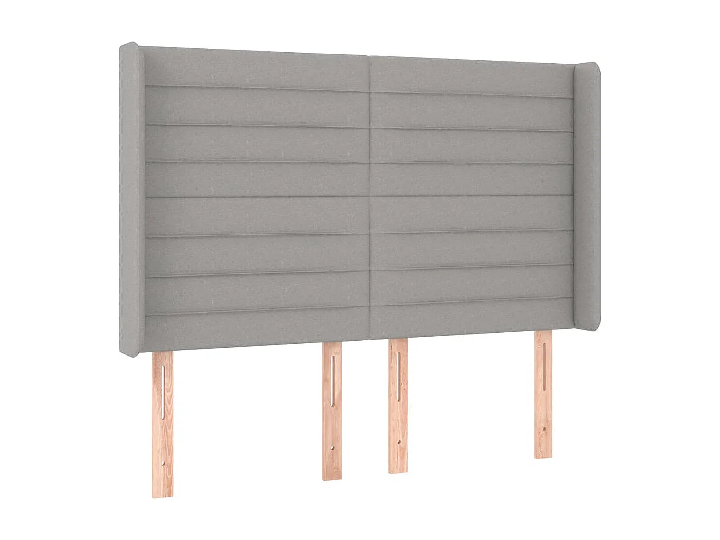 Hoofdbord | Hoofdeinde LED 147x16x118/128 cm stof lichtgrijs