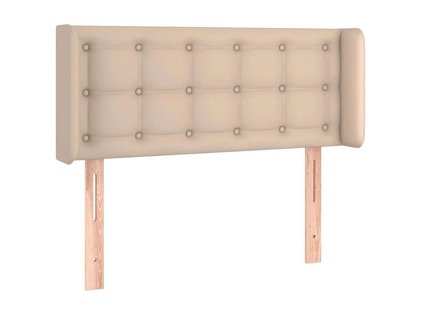 Mueble cabecero | Cabezal de cama | Cabecero de cuero sintético color capuchino 103x16x78/88 cm