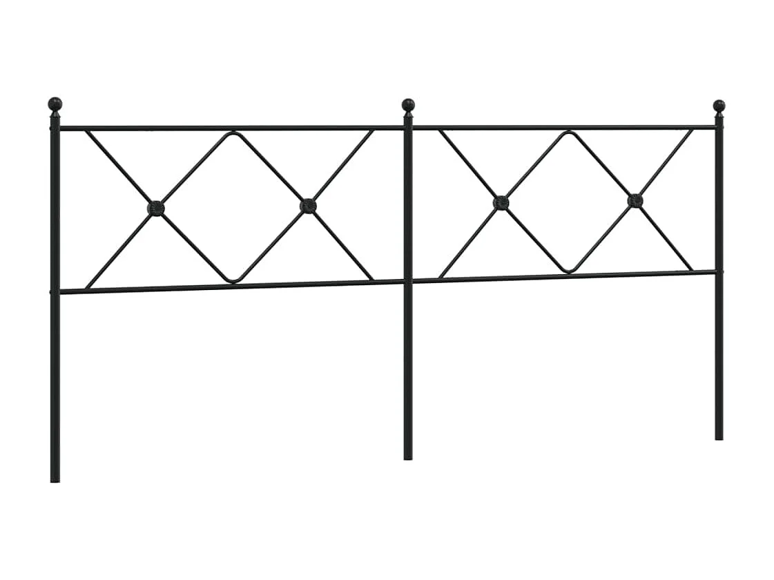 Mueble cabecero | Cabezal de cama | Cabecero de metal negro 180 cm