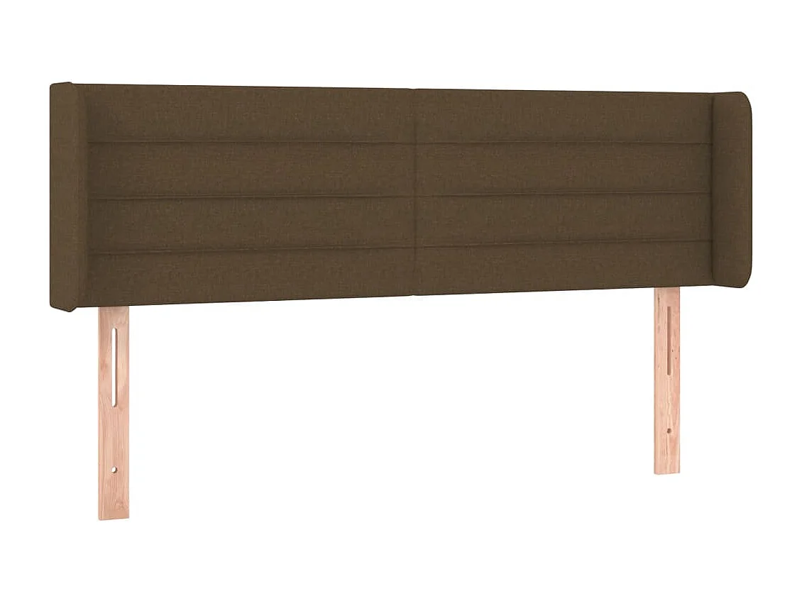 Hoofdbord | Hoofdeinde LED 147x16x78/88 cm stof donkerbruin