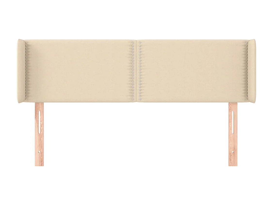 Mueble cabecero | Cabezal de cama | Cabecero de tela color crema 147x16x78/88 cm