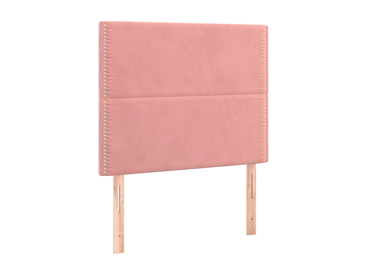 Tête de Lit | Panneau de tête pour lit Moderne à LED Rose 100x5x118/128 cm Velours