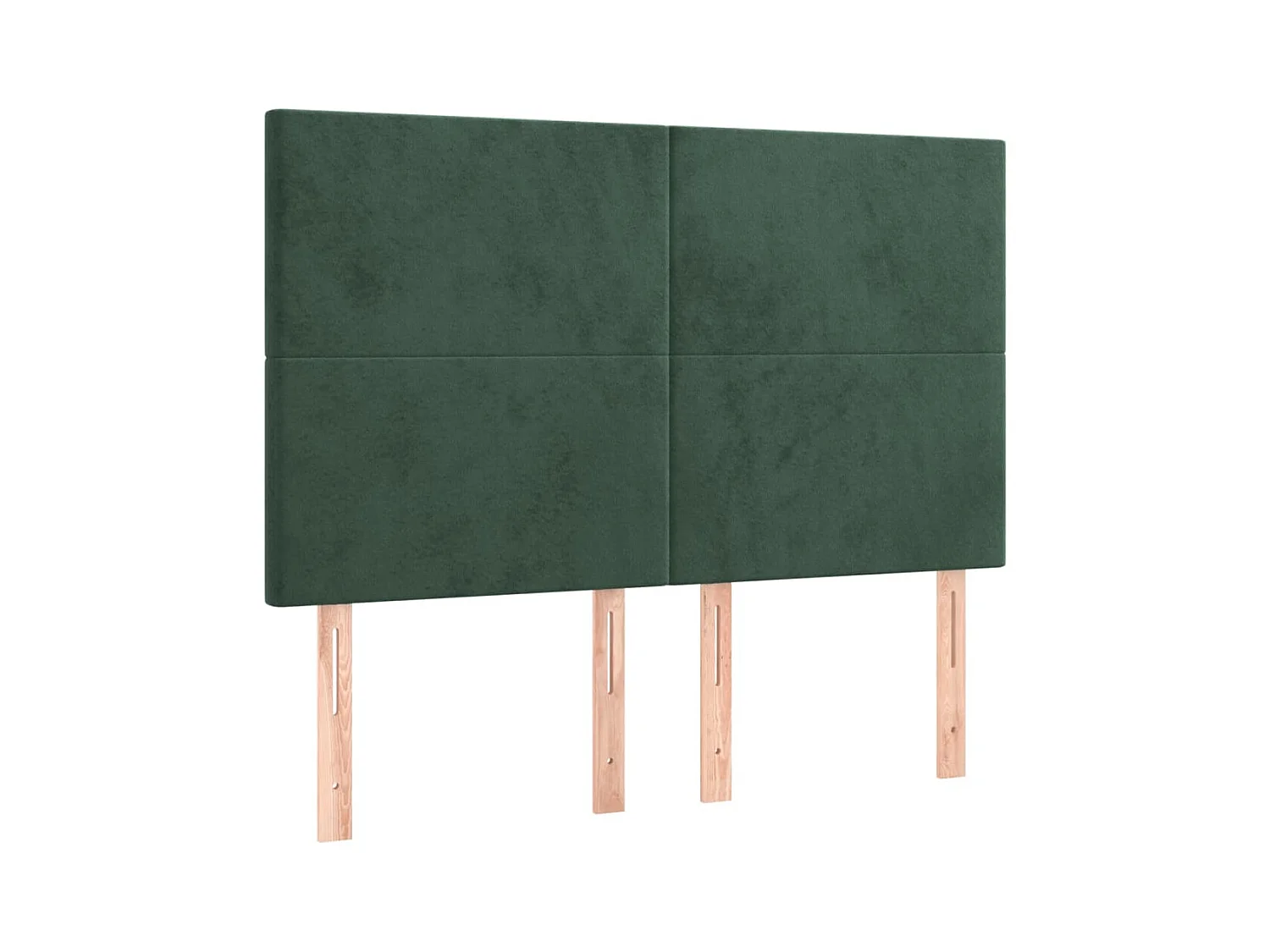 Tête de Lit | Panneau de tête pour lit Moderne à LED Vert foncé 144x5x118/128 cm Velours