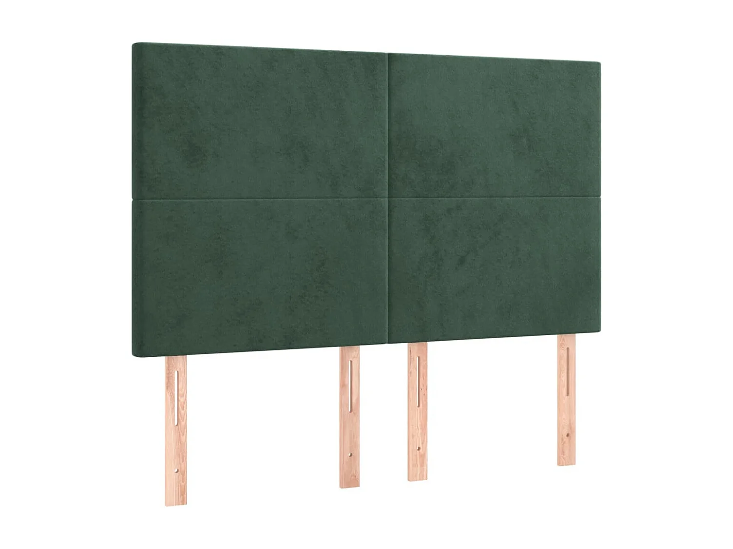 Hoofdbord | Hoofdeinde LED 144x5x118/128 cm fluweel donkergroen